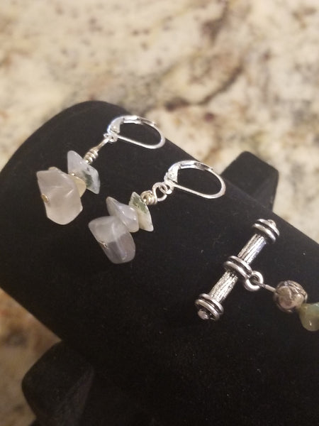 Aromatherapy Flourite + Agate Bracelet & Earring Gift Set