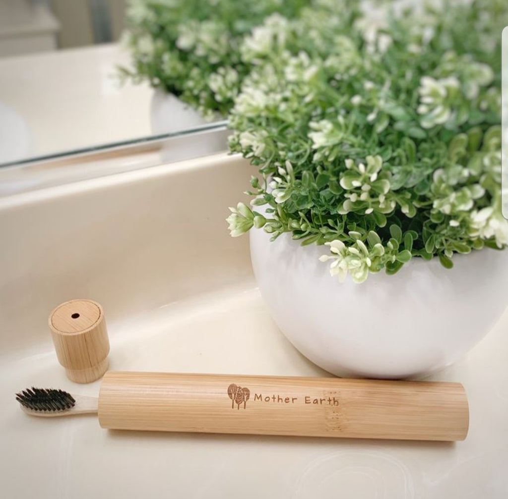 Bamboo Toothbrush Travel Case