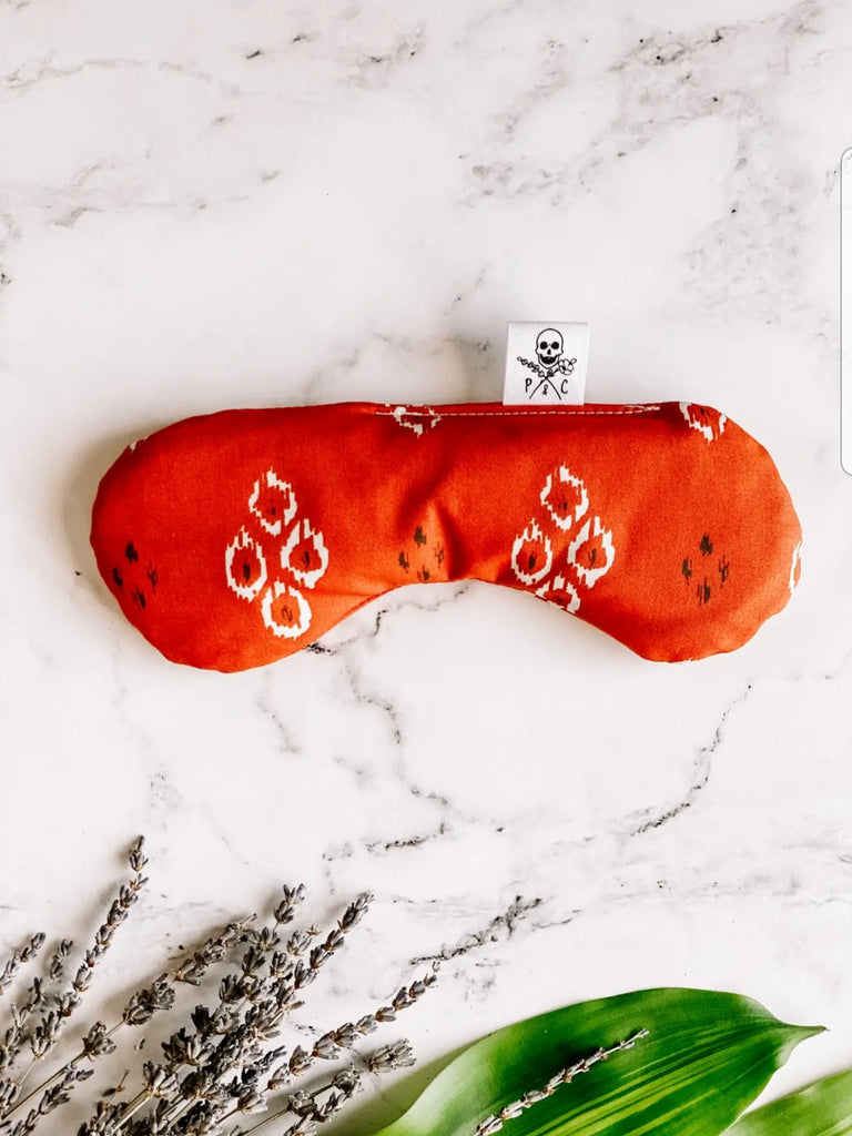Lavender & Flax Seed Eye Pillow - Ikat Rust