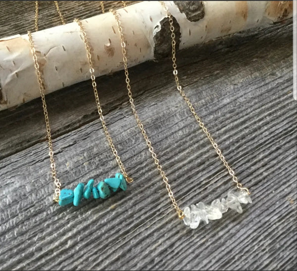Delicate Semi Precious Stone Necklace