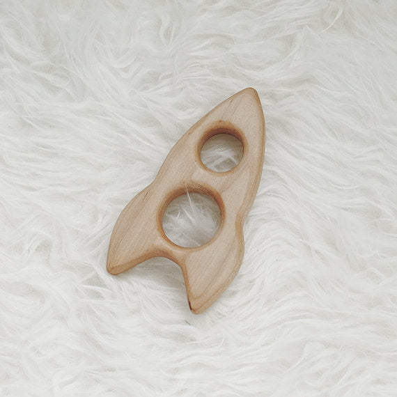 Wood Rocket Teether