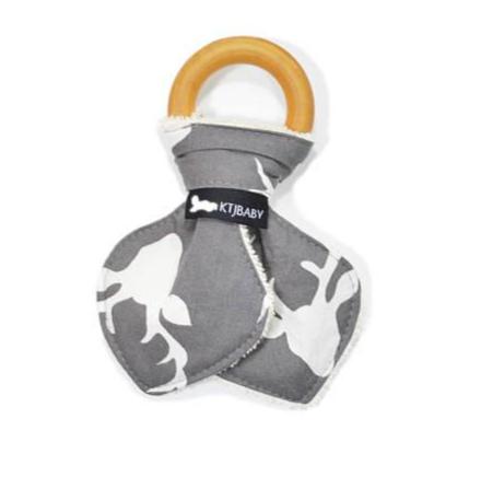 Wood Teething Ring - Gray Deer