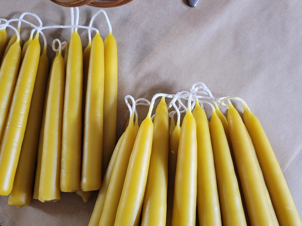 Hand-Dipped Beeswax Tapers - 5.5"