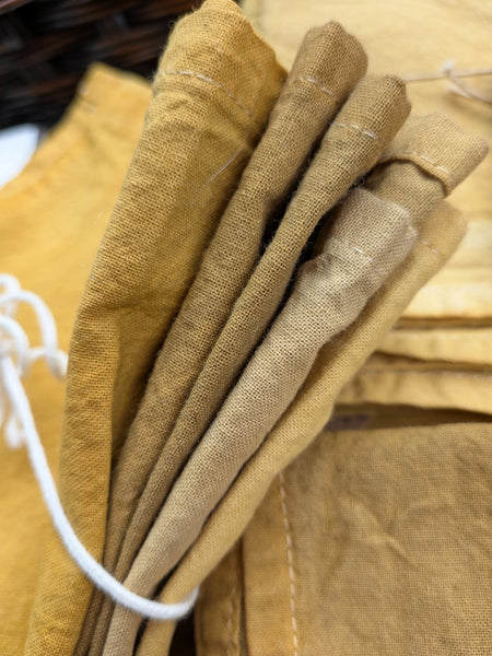 Botanically Dyed Marigold Cotton Napkins