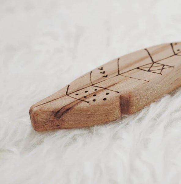 Wooden Feather Teether