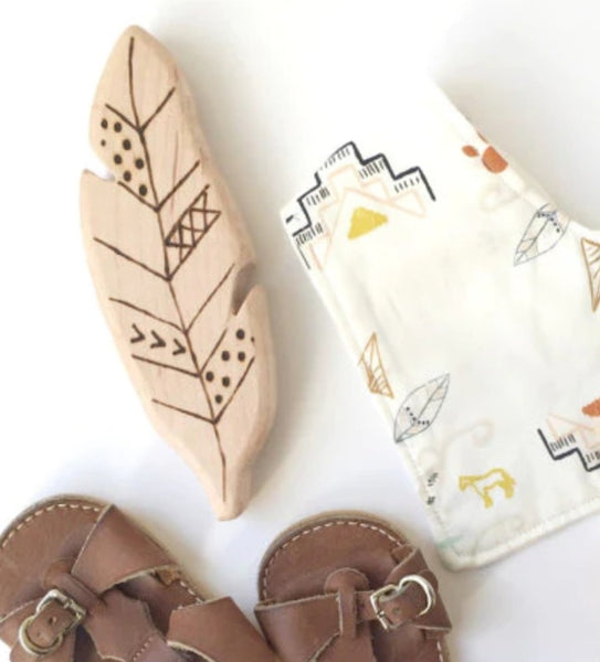 Wooden Feather Teether