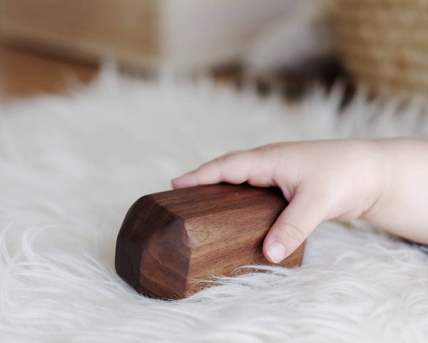 Walnut Geode Rattle