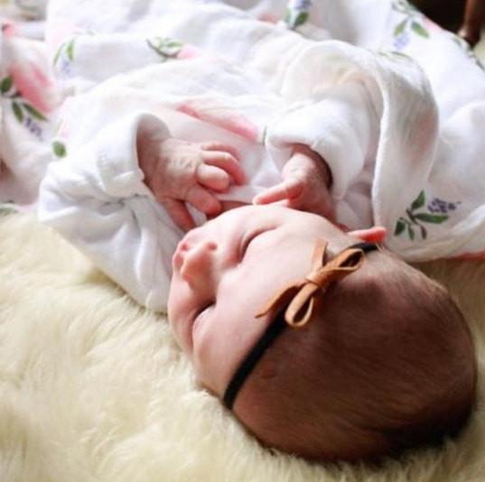 Faux Leather Baby Bow