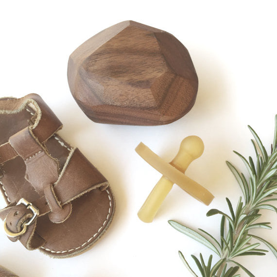 Walnut Geode Rattle